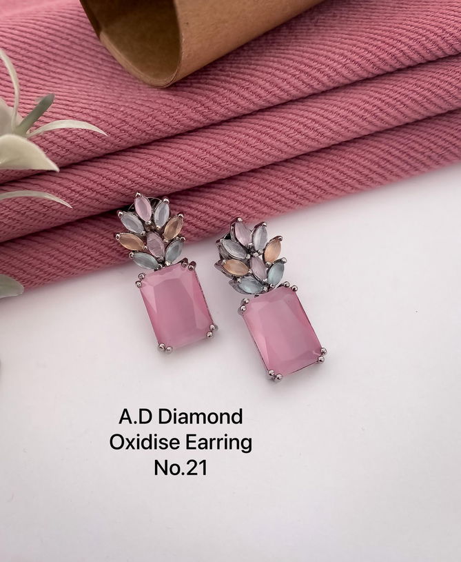 Designer AD Diamond Earrings Wholesale Shop In Surat
